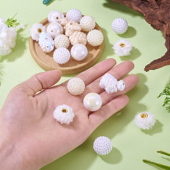 DIYビーズキット  8個のアクリルビーズを含む  ABSプラスチックビーズ8個  シェルパヨーロピアンビーズ4個  混合図形  ミックスカラー  20~20.5x20~28.5x13~20mm  穴：1.8~4mm  20個/セット&nbsp;DIY-TA0013-92