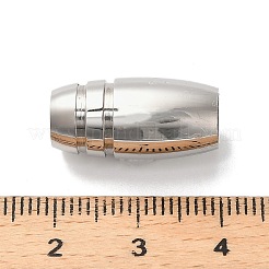304ステンレススチール製マグネット留め具  コラム  ステンレス鋼色  20x10x10mm  穴：5mm&nbsp;STAS-K296-03B-P