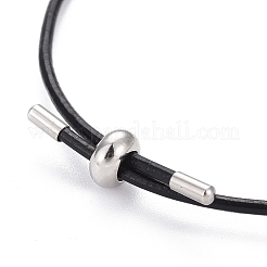 Adjustable PU Leather Cord Slider Bracelets&nbsp;BJEW-F412-05P-C