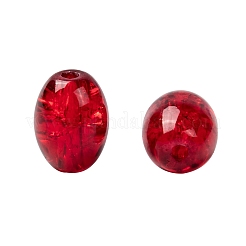 18 Colors Transparent Crackle Glass Beads&nbsp;CCG-X0011-02-6x8mm