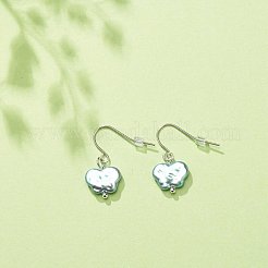 プラスチック パール バタフライ ダングル イヤリング  女性用304ステンレスジュエリー  ライトシーグリーン  27mm  ピン：0.6mm&nbsp;EJEW-JE05028-02