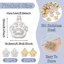 40Pcs 2 Colors 304 Stainless Steel Charms&nbsp;STAS-TA0003-43
