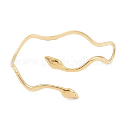 304 Stainless Steel Wavy Open Cuff Bangles&nbsp;BJEW-G699-01G