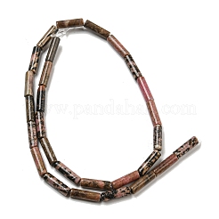 天然石ロードナイトビーズ連売り  コラム  14x4mm  穴：1mm  約28個/連  15.35インチ（39cm）&nbsp;G-D464-50