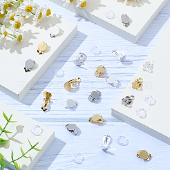 36Pcs 3 Colors 304 Stainless Steel Clip-on Earring Findings&nbsp;STAS-ME0001-63