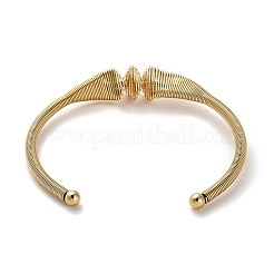 女性用ゴールド 304 ステンレススチール カフ バングル  菱形  内径：2-1/2x2インチ（6.2x5.1cm）&nbsp;BJEW-C050-01G-G