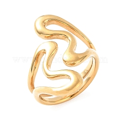 Irregular 304 Stainless Steel Cuff Open Rings&nbsp;SA-CBAF04D-01G