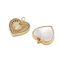 Brass Micro Pave Cubic Zirconia Pendants&nbsp;KK-Q006-26G-01