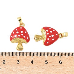 Brass Enamel Pendants&nbsp;KK-B139-22G-02
