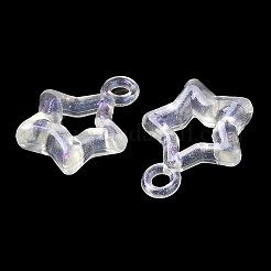 透明アクリルとグリッターペンダント  スター  カラフル  20x16.5x5mm  穴：2.4mm  約39個/20g&nbsp;X1-OACR-C016-22