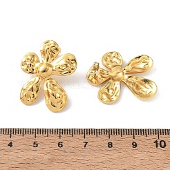 女性用304ステンレススチールスタッドピアス  花  ゴールドカラー  29x23mm&nbsp;SA-CBA46AF-18G