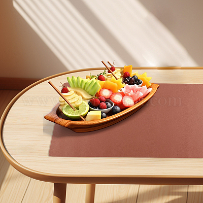 PVC マウスパッド  スエード付き  長方形  チョコレート  400x800x1.6mm&nbsp;AJEW-WH20010-32D-1