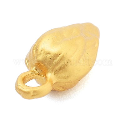 合金ペンダント  蓮  魚  チャーム  蓮  11x5.5x4.5mm  穴：1.8mm&nbsp;PALLOY-Q365-03G-02-1