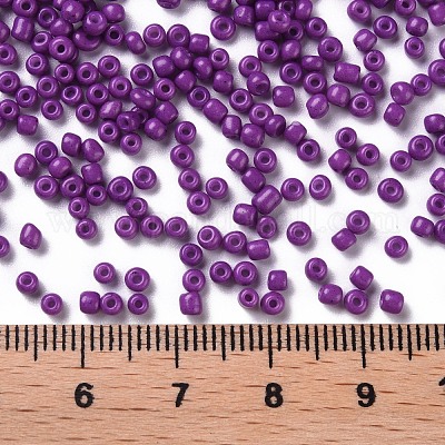 焼付塗装ガラスシードビーズ  暗紫色  12/0  1.5~2mm  穴：0.5~1mm  約30000個/袋&nbsp;SEED-S001-K11-1