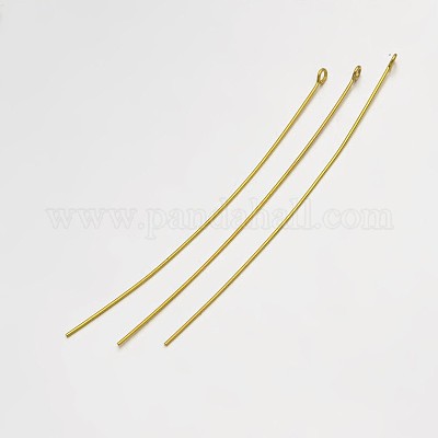 真鍮製9ピン  ゴールドカラー  81mm  穴：2mm  ピン：0.8mm  約1500個/500g&nbsp;KK-E647-22G-81mm-1