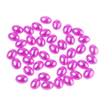 ABS Plastic Imitation Pearl Cabochons&nbsp;SACR-R755-8x6mm-Z30-1