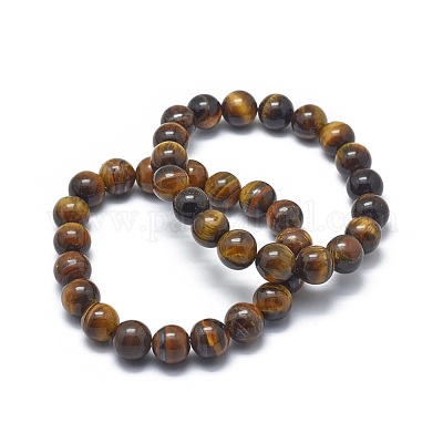 Natural Tiger Eye Bead Stretch Bracelets&nbsp;BJEW-K212-A-028-1