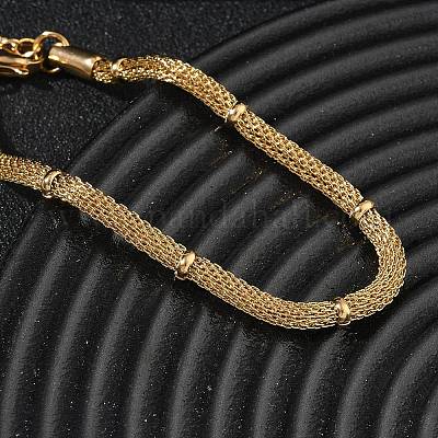 3mm 304ステンレススチール製ラウンドメッシュチェーンブレスレット