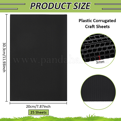 25 Sheets Plastic Corrugated Craft Sheets&nbsp;KY-BC0001-48-1