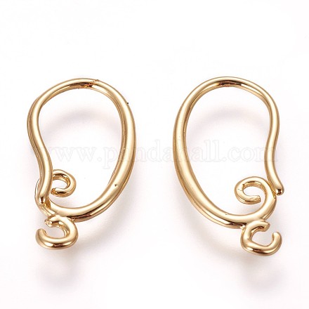 Brass Earring Hooks&nbsp;KK-L177-27G-1