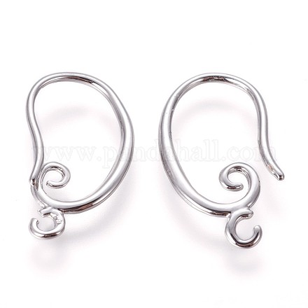 Brass Earring Hooks&nbsp;KK-L177-27P-1