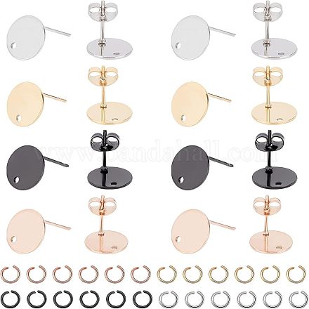304 Stainless Steel Stud Earring Findings STAS-UN0001-79-1