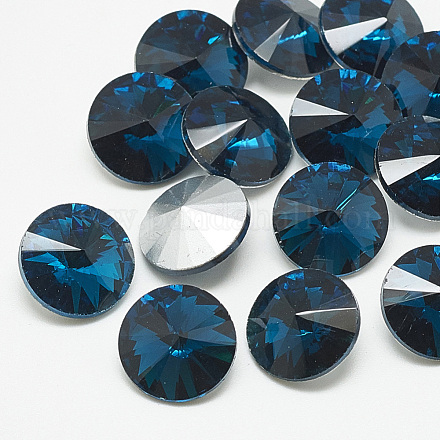 Pointed Back Glass Rhinestone Cabochons RGLA-T086-12mm-14-1