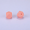 Hexagonal Silicone Beads, PeachPuff, 23x17.5x23mm, Hole: 2.5mm