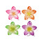 Opaque Resin Cabochons, Flowers, Mixed Color, 27x28.5x6mm
