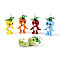 Handmade Lampwork Cartoon Radish Pendants, Mixed Color, 36.5~39.5x19~19.5x15.5~17.5mm, Hole: 2.8~3.2x2.8~3.2mm
