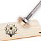 Stamping Embossing Soldering Brass with Stamp, for Cake/Wood, Deer Pattern, 30mm