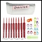 DIY Knitting Tool Kits, Including Zipper Storage Bag, Crochet Hook & Needle, Stitch Marker, Mixed Color, 200x80x40mm