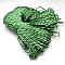 7 Inner Cores Polyester & Spandex Cord Ropes, with Patterns, for Rope Bracelets & Shoe Lace Cord Making, Green, 4mm, about 109.36 yards(100m)/bundle, 420~500g/bundle