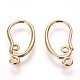 Brass Earring Hooks&nbsp;KK-L177-27G-1