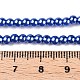 ベーキングペイント、ガラスパールビーズの連  パールカラーの  ラウンド  藤紫色  3~4mm  穴：0.5mm  約195個/連  23.6インチ&nbsp;HY-Q003-3mm-28-4