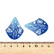 印刷されたアクリルパーツ  海のテーマ  ヒトデ  39.5x31x2.5mm  穴：1.5mm&nbsp;OACR-T028-02D-3
