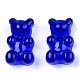 半透明の樹脂カボション  クマ  ブルー  18.5x11x7mm&nbsp;CRES-S303-22I-2