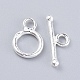 925 Sterling Silver Toggle Clasps&nbsp;X-STER-K167-078S-3