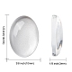 Transparent Oval Glass Cabochons&nbsp;X-GGLA-R022-14x10-2