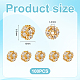 真鍮製ラインストーンビーズ100個  ラウンド  ゴールドカラー  6x6.5mm  穴：1.2mm&nbsp;KK-UN0005-13G-3
