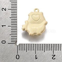 合金エナメルチャーム  動物のチャーム  豚  16.5x14.5x5.5mm  穴：1mm&nbsp;ENAM-D303-05K