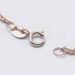 925 Sterling Silver Chain Necklaces&nbsp;STER-F039-45cm-02RG