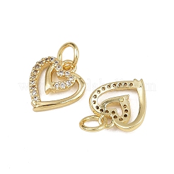Brass Micro Pave Cubic Zirconia Pendants&nbsp;ZIRC-I367-05G-03