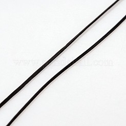 フラット弾性クリスタルストリング  弾性ビーズ糸  ストレッチブレスレット作り用  ブラック  0.5mm  約546.8ヤード（500m）/ロール&nbsp;EW-J002-0.5mm-10