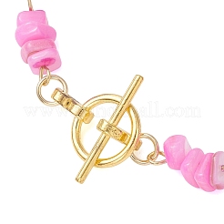 Glass & Natural Freshwater Shell Beaded Link Chain Bracelets&nbsp;BJEW-JB13393