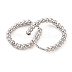 変色しない304ステンレススチールフープピアス  オーバル  ステンレス鋼色  19x16mm&nbsp;EJEW-G395-27P