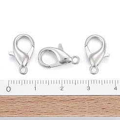 亜鉛合金カニカン  オウムトリガークラスプ  カドミウムフリー＆ニッケルフリー＆鉛フリー  プラチナ  16x8mm  穴：2mm&nbsp;E106-NF
