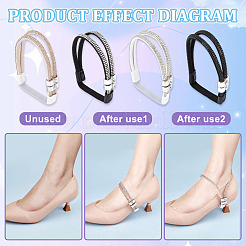 4 Pairs 4 Colors Polyester Rhinestone Elastic Shoelaces&nbsp;DIY-OC0013-17