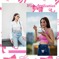 20個の蝶結びガラスラインストーンホットフィックスラインストーン  パッチを縫う  ドレスシューズ衣服装飾  クリスタル  63x60mm&nbsp;DIY-FH0008-55