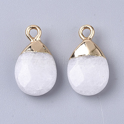 Natural White Jade Pendants&nbsp;G-S359-017J